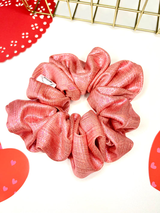 Shimmering Pink Scrunchie