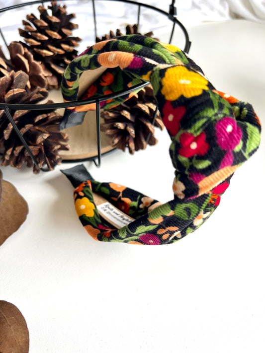 Floral Corduroy Headband