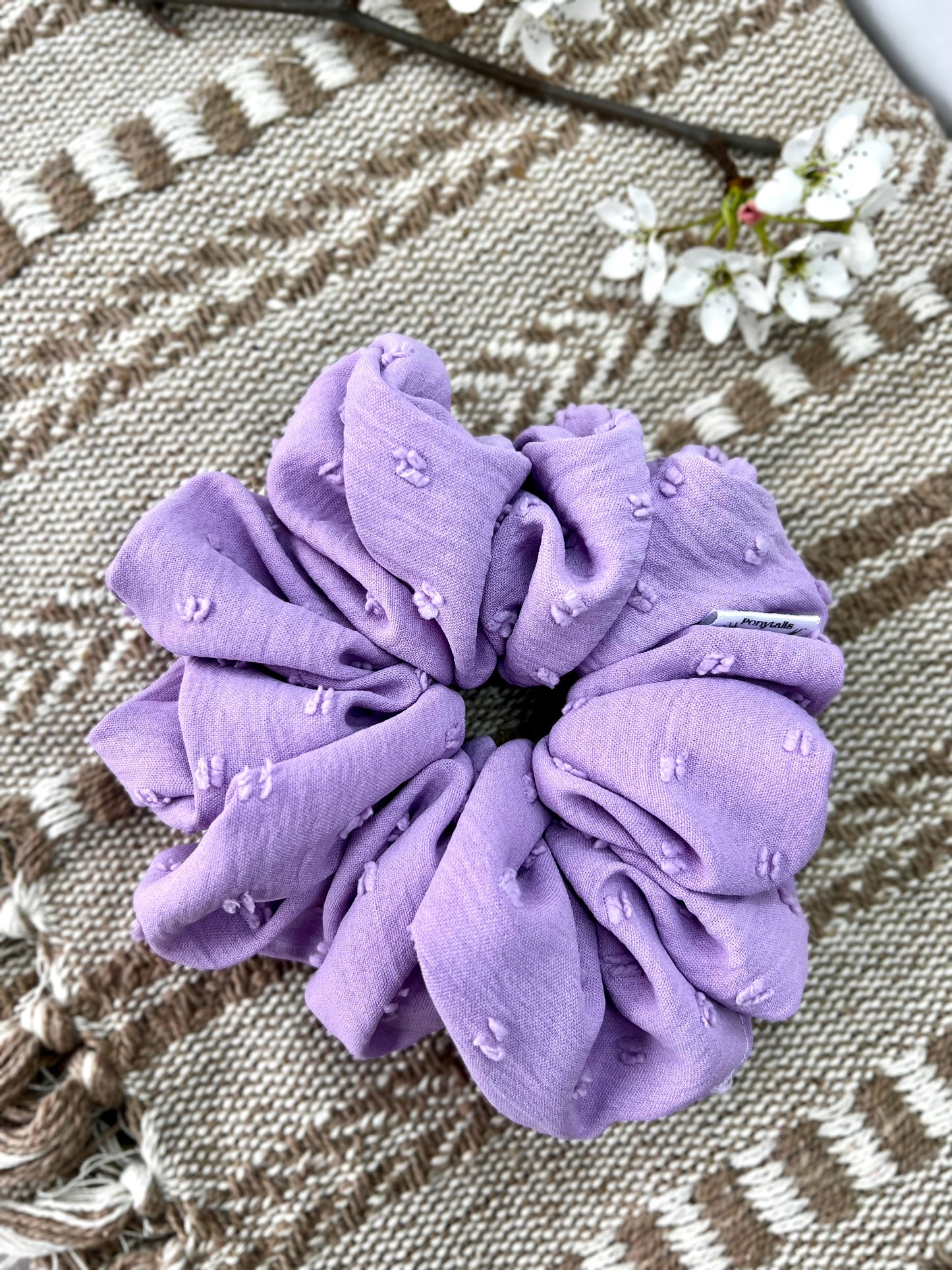 Lilac Textured Scrunchie