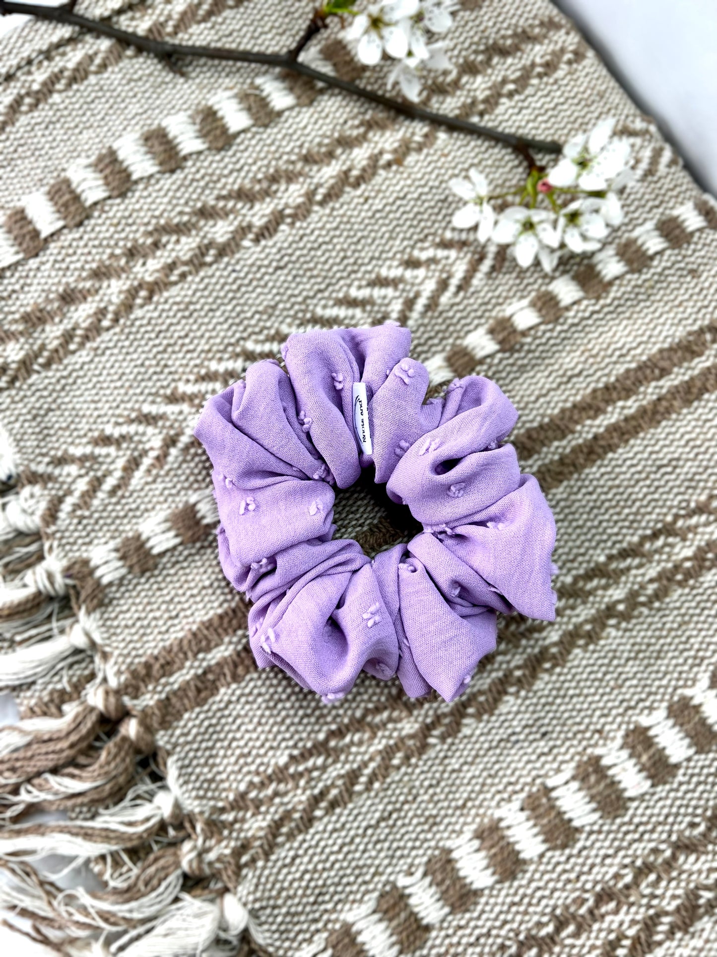 Lilac Textured Scrunchie